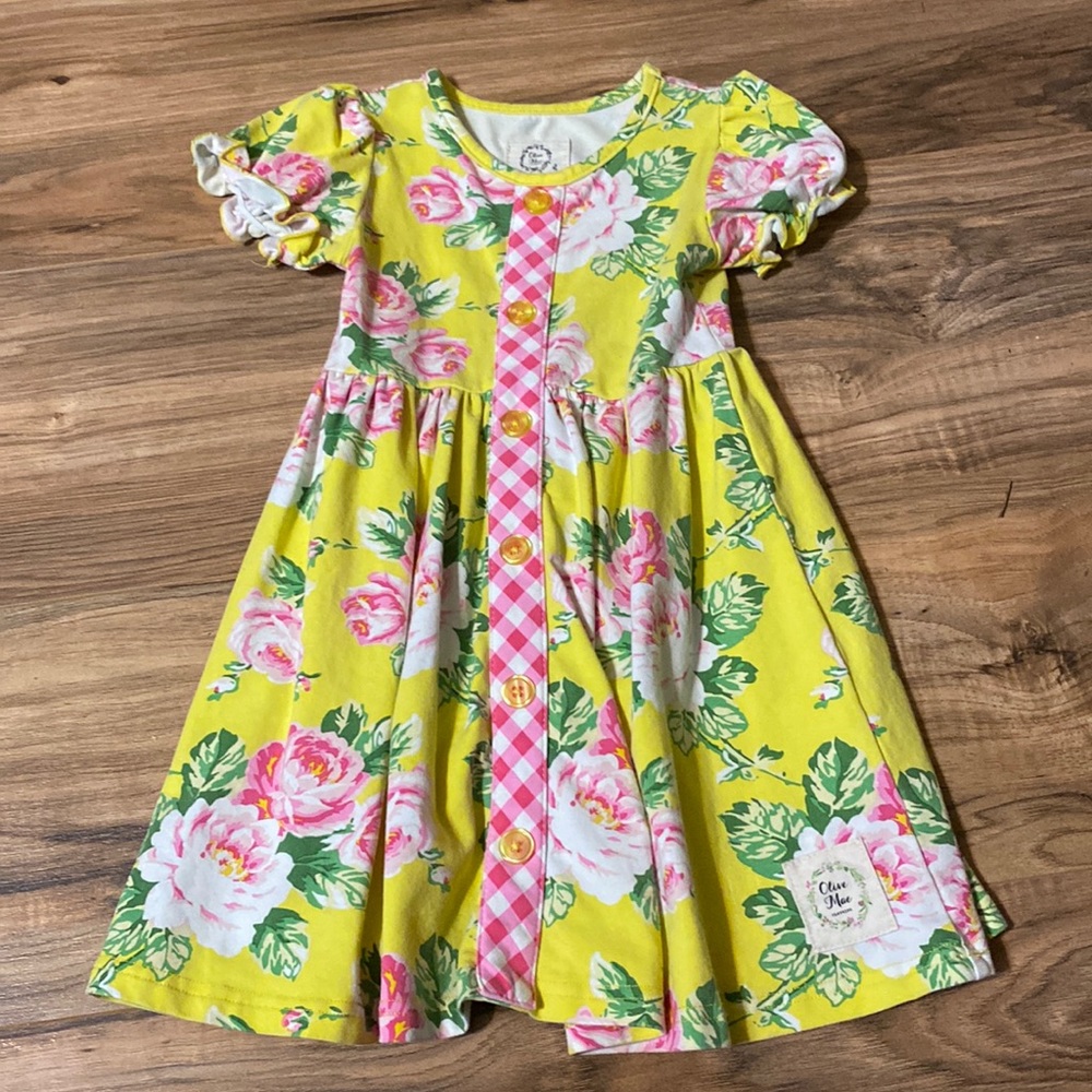 OliveMae Summer Floral Dress 2t